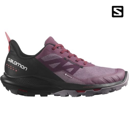 Fuchsia / Black Salomon Outpulse GTX Women's Hiking Shoes | IE ND5169